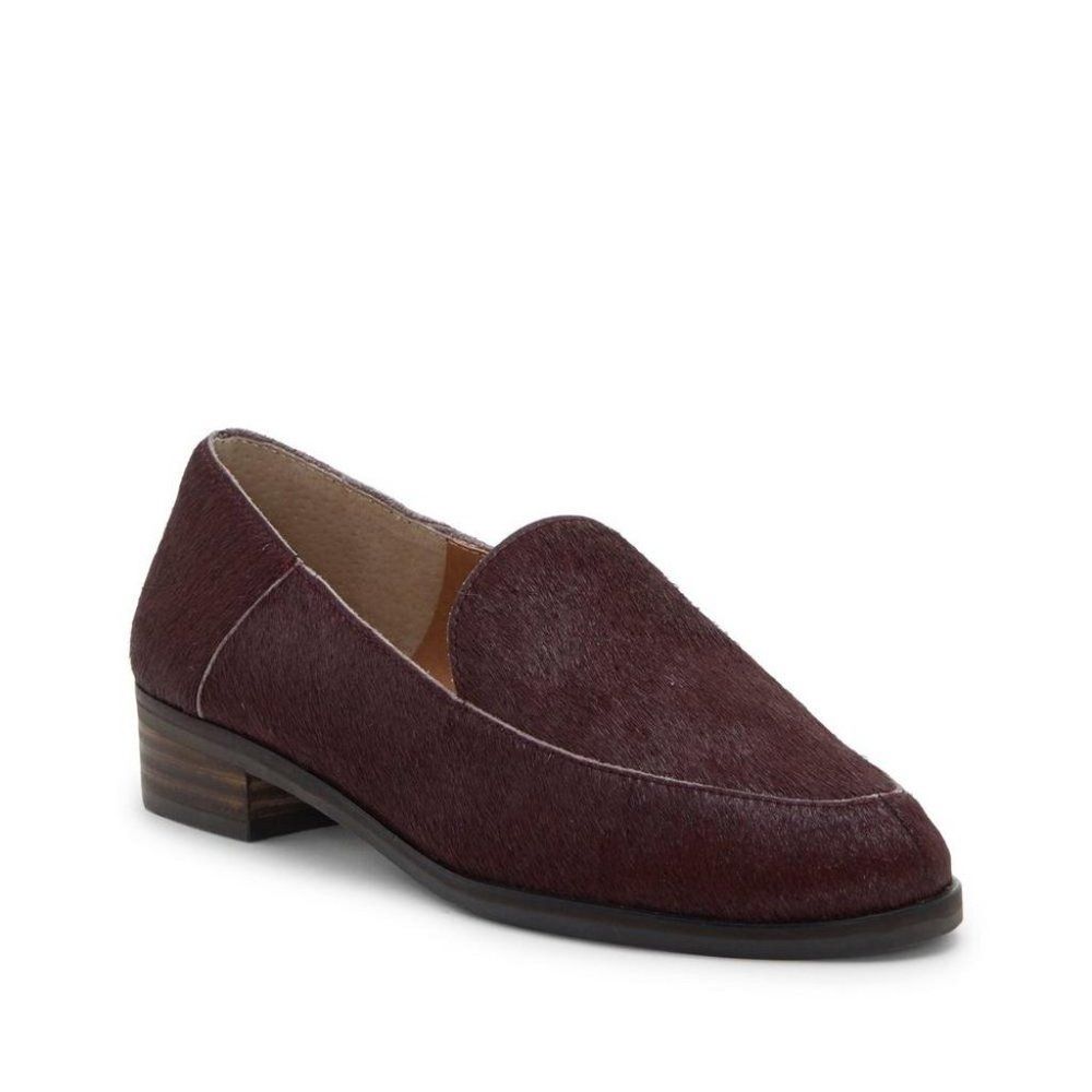 Lucky Brand Camdyn Cow Fur Loafer in Color Sugar Red Size 9.5
